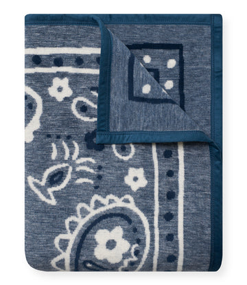 Vintage Blue Bandana Blanket
