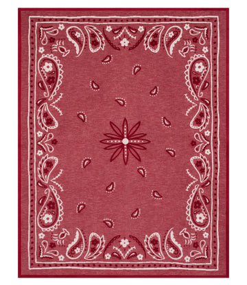 Vintage Red Bandana Blanket
