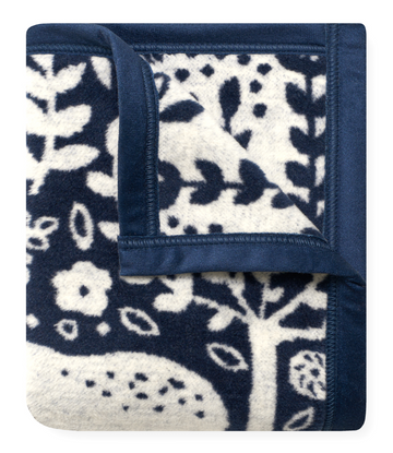 Whimsical Woods Navy Mini Blanket6