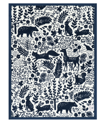 Whimsical Woods Navy Mini Blanket7