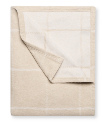 Windowpane Wheat Lightweight Blanket1