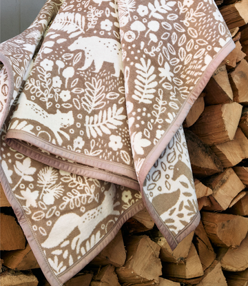 Whimsical Woods Sepia Blanket4