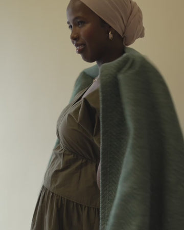 Bayside Herringbone Evergreen Shawl1
