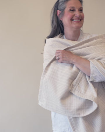 Katama Plaid Oatmeal Shawl8
