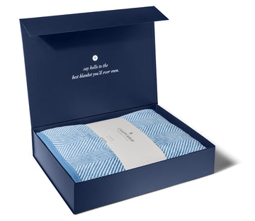 Navy blanket online box